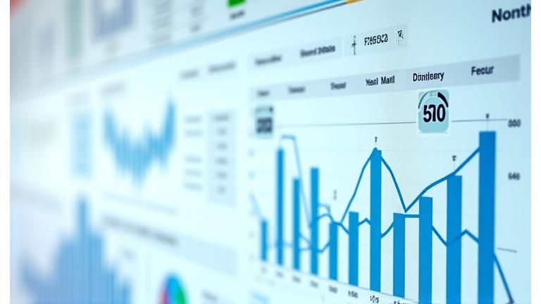 Interfaz de software mostrando gráficos y tablas de reportes diarios, semanales y mensuales de peaje.
