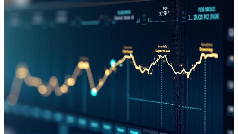 Dashboard de análisis predictivo que muestra gráficos de proyecciones de gastos futuros y recomendaciones de ahorro.